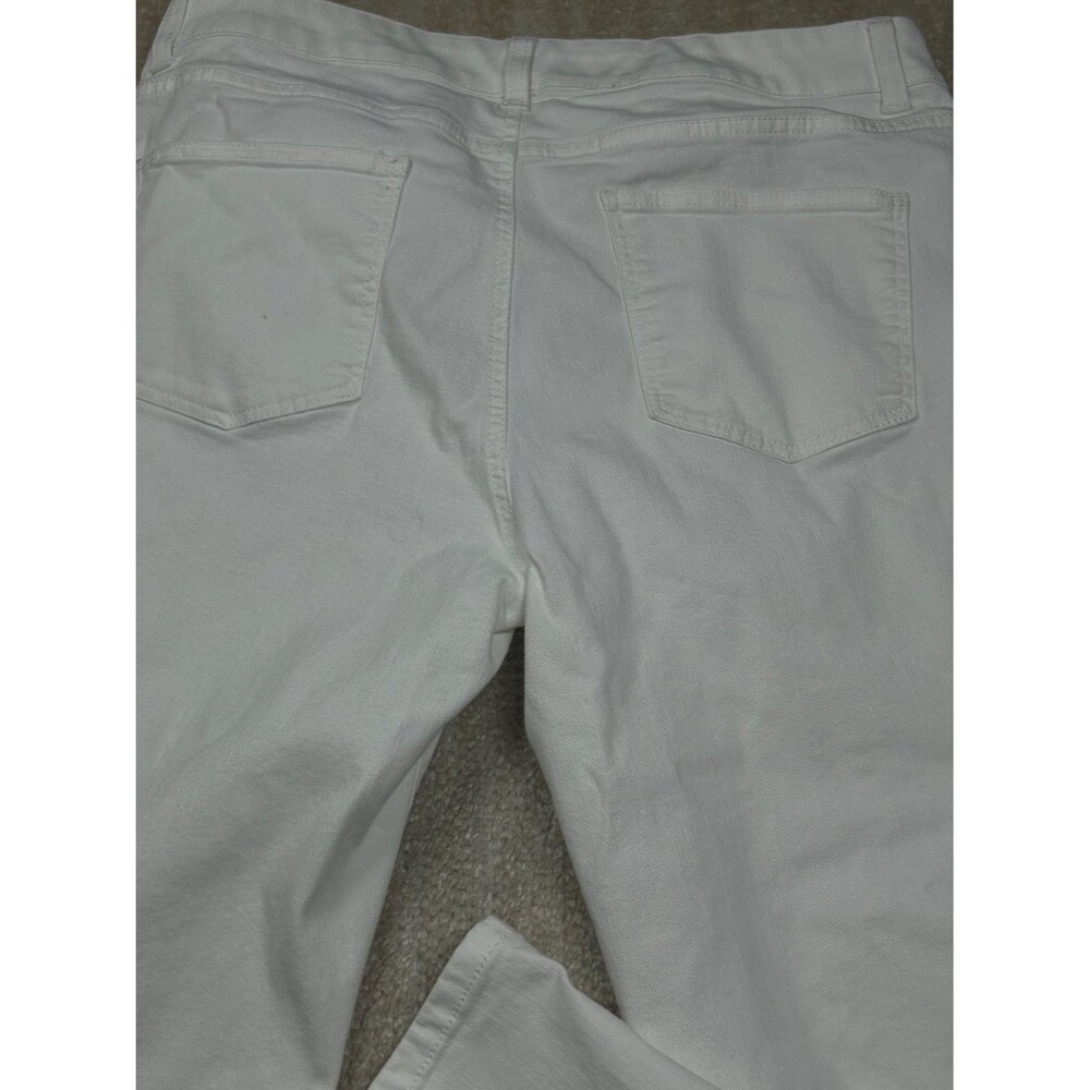 Talbots Ankle Pants Womens 12 White 5 Pocket Stretch Tapered Leg - Picture 12 of 13